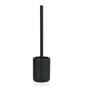 Escobilla de baño negra de plástico