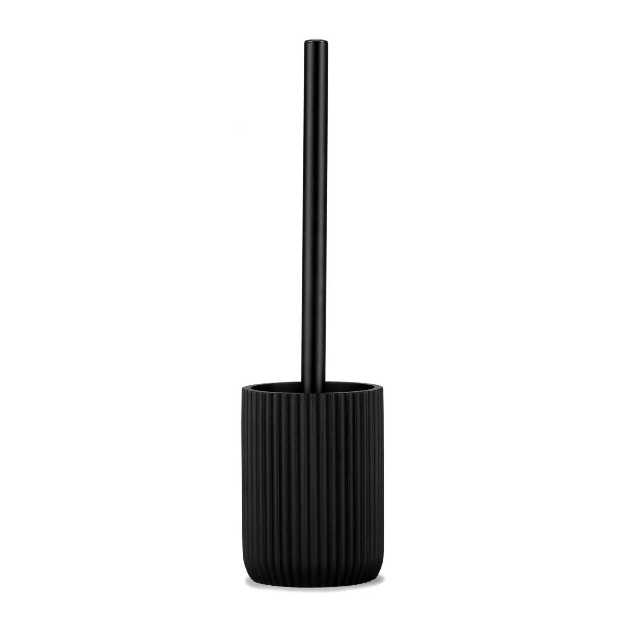 Nordic style black resin toilet brush