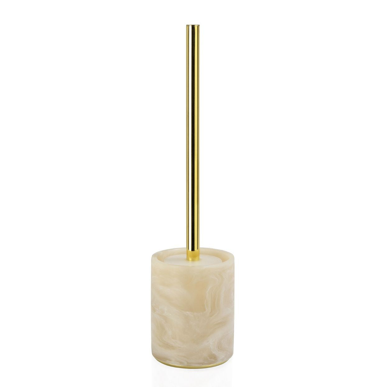 Pink marbled resin toilet brush