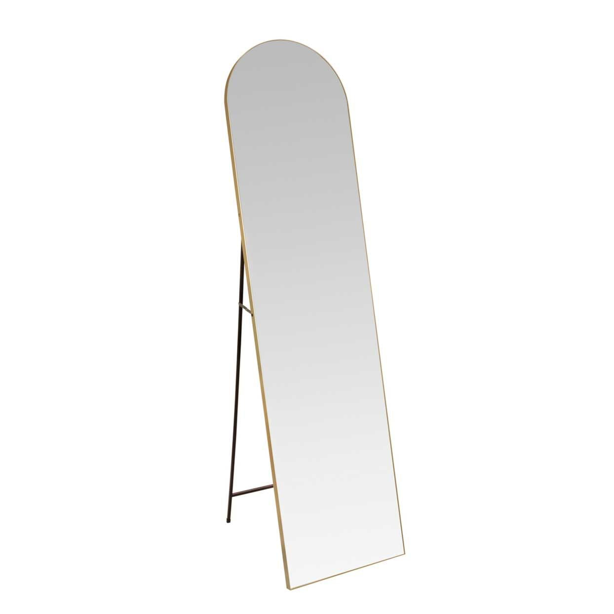 Gold metal floor mirror