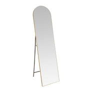 Gold metal floor mirror