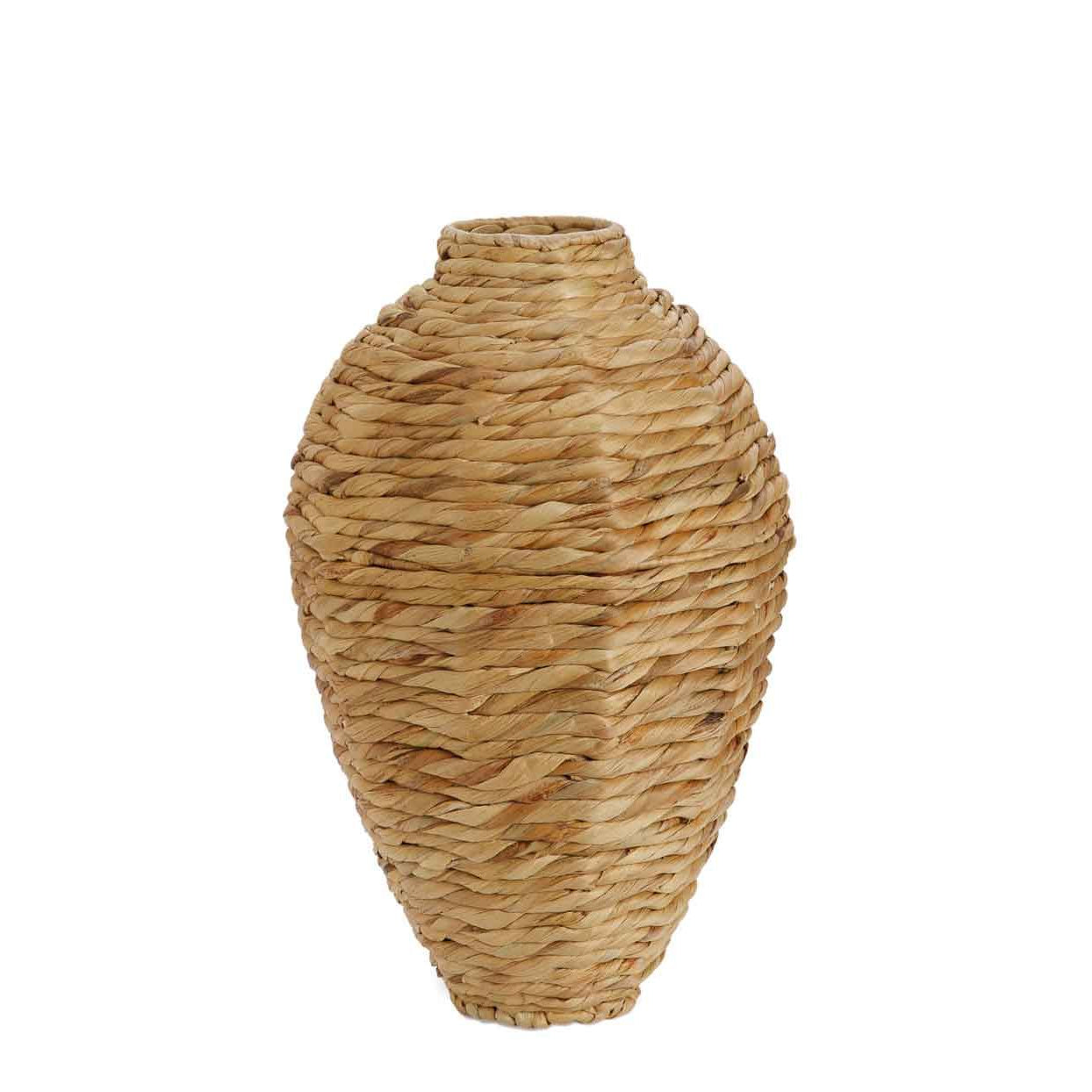 Florero decorativo de fibra natural