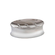 Silver stainless steel bathroom soap dish