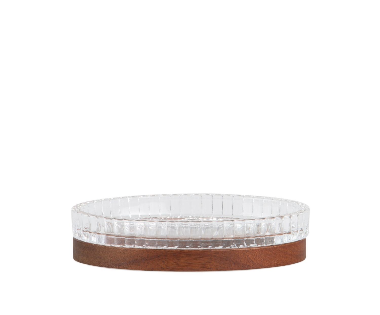 Jabonera de baño clásica de cristal y madera