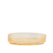 Jabonera de baño amarilla de cristal vintage