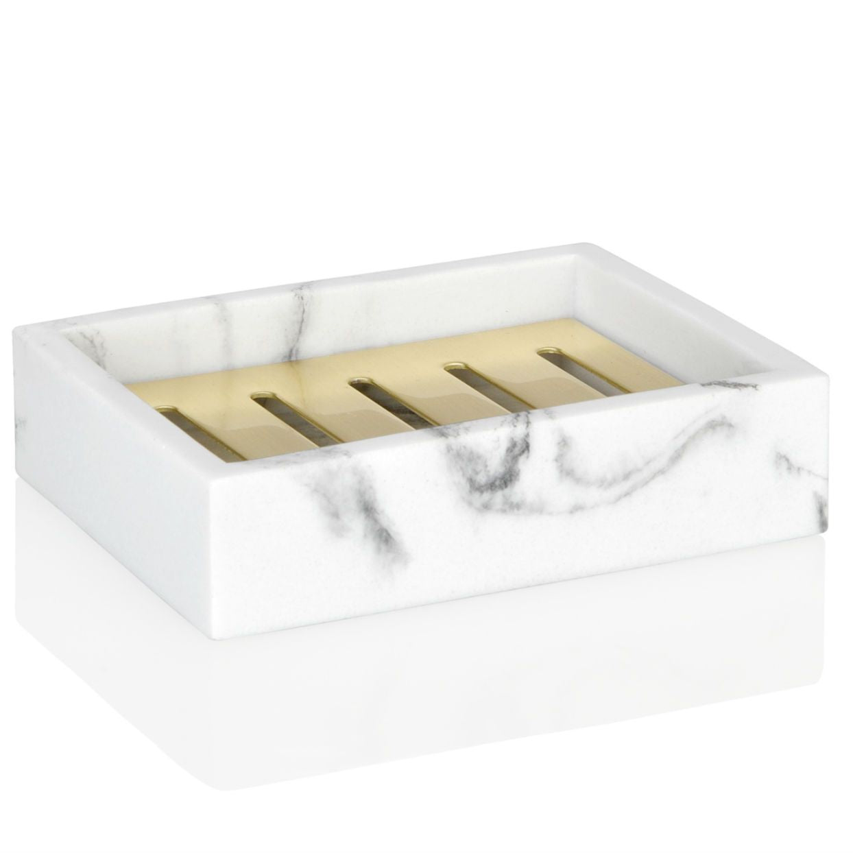 Jabonera de baño de mármol moderna blanca