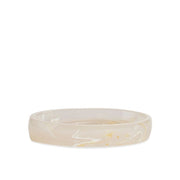 Classic white mother-of-pearl effect bathroom soap dish
