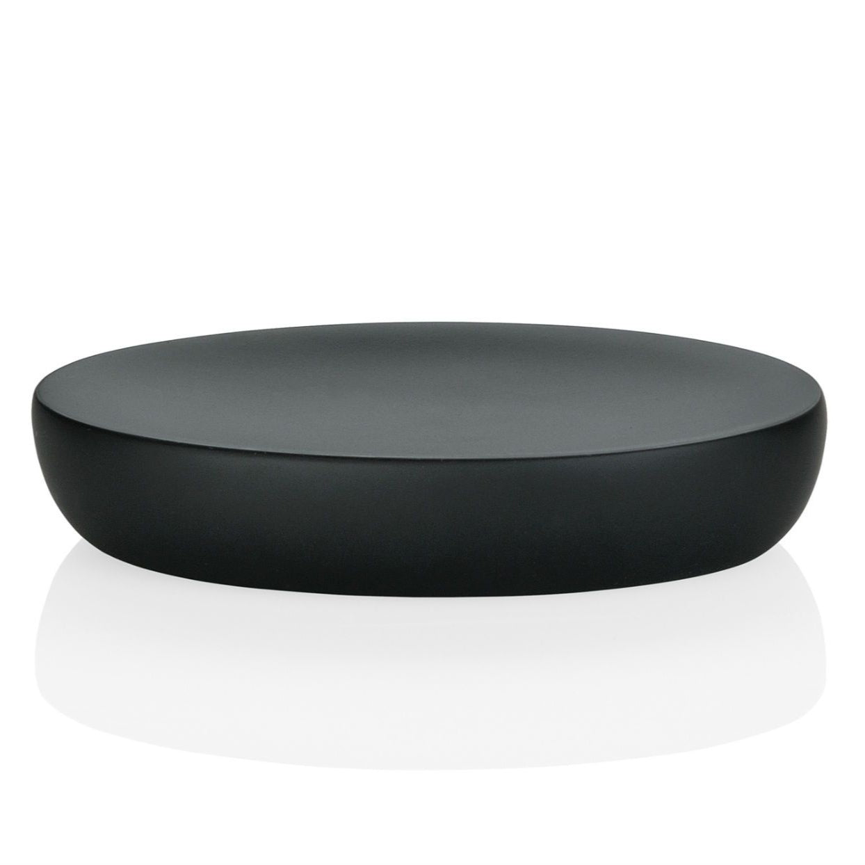 Black resin bathroom soap dish