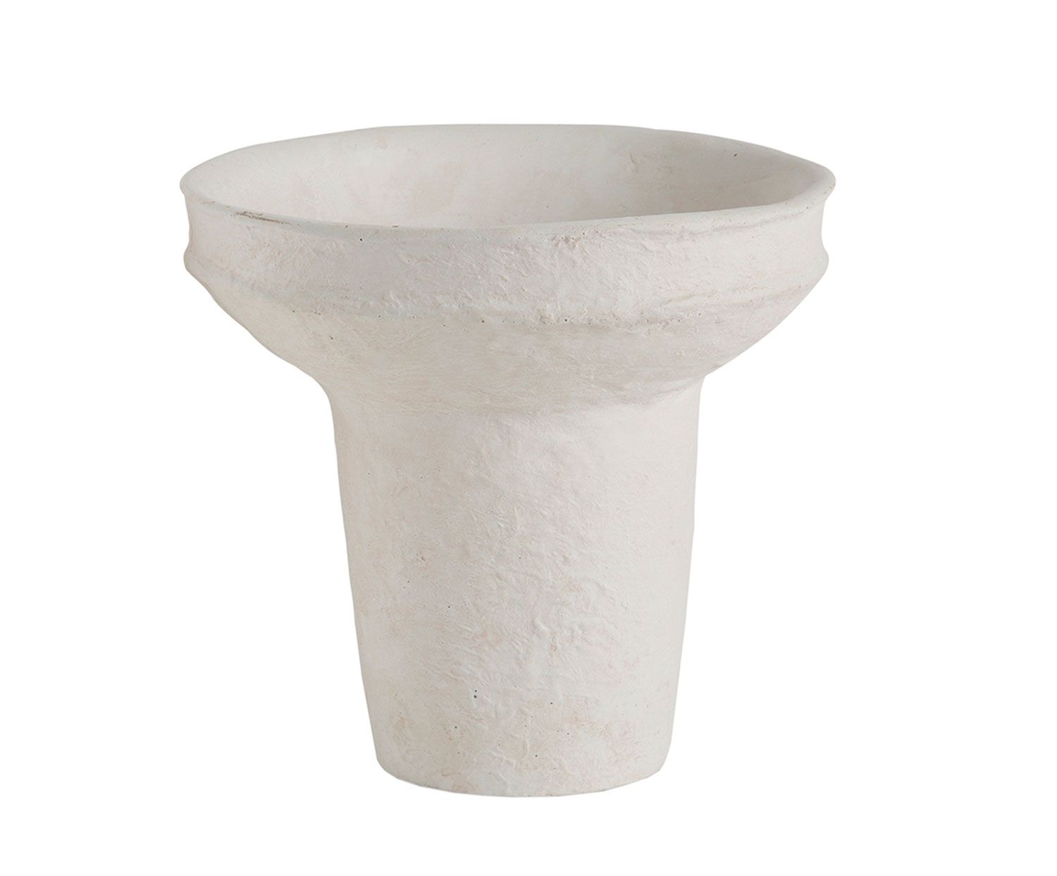 Jarrón decorativo blanco de cemento estilo moderno