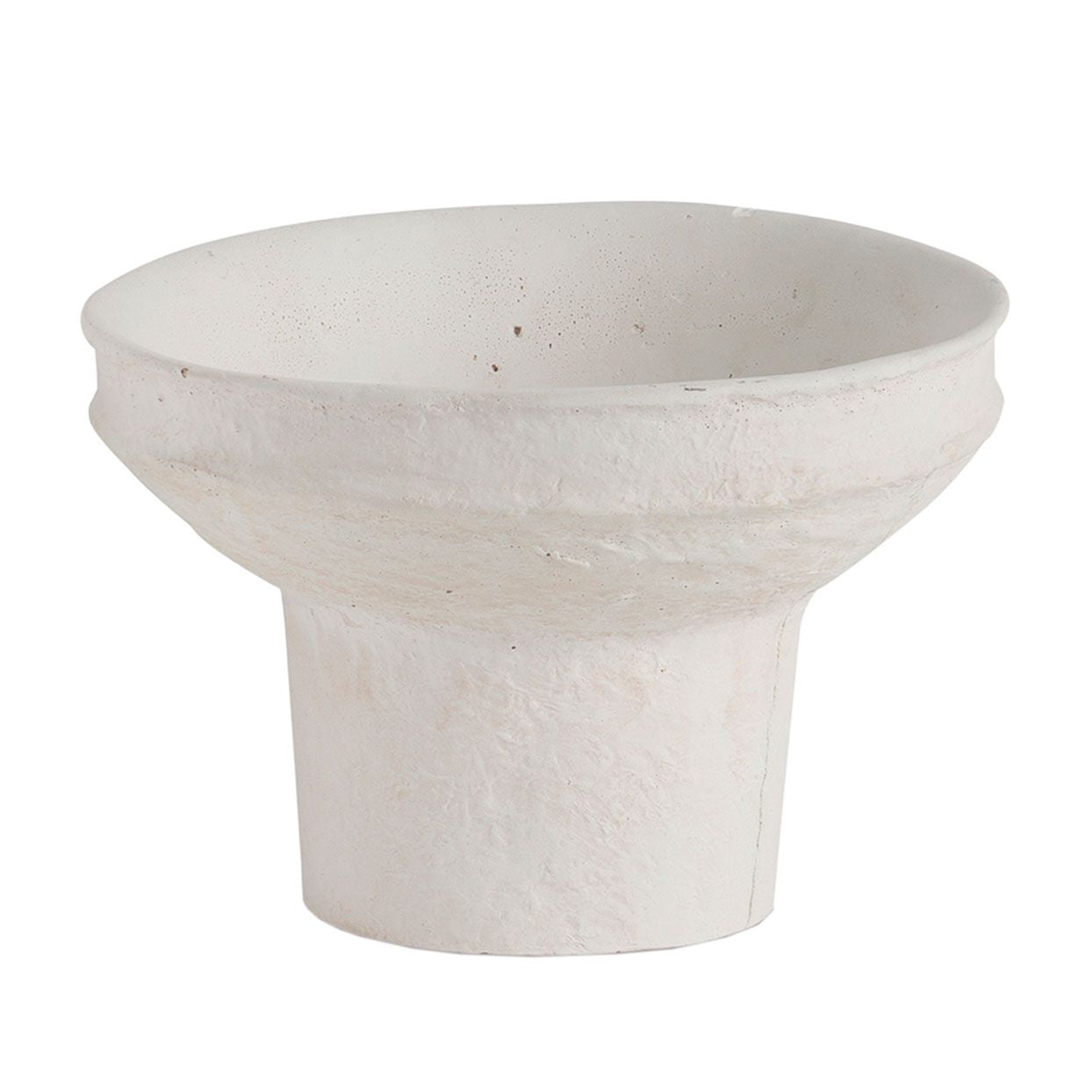 Jarrón decorativo blanco de cemento