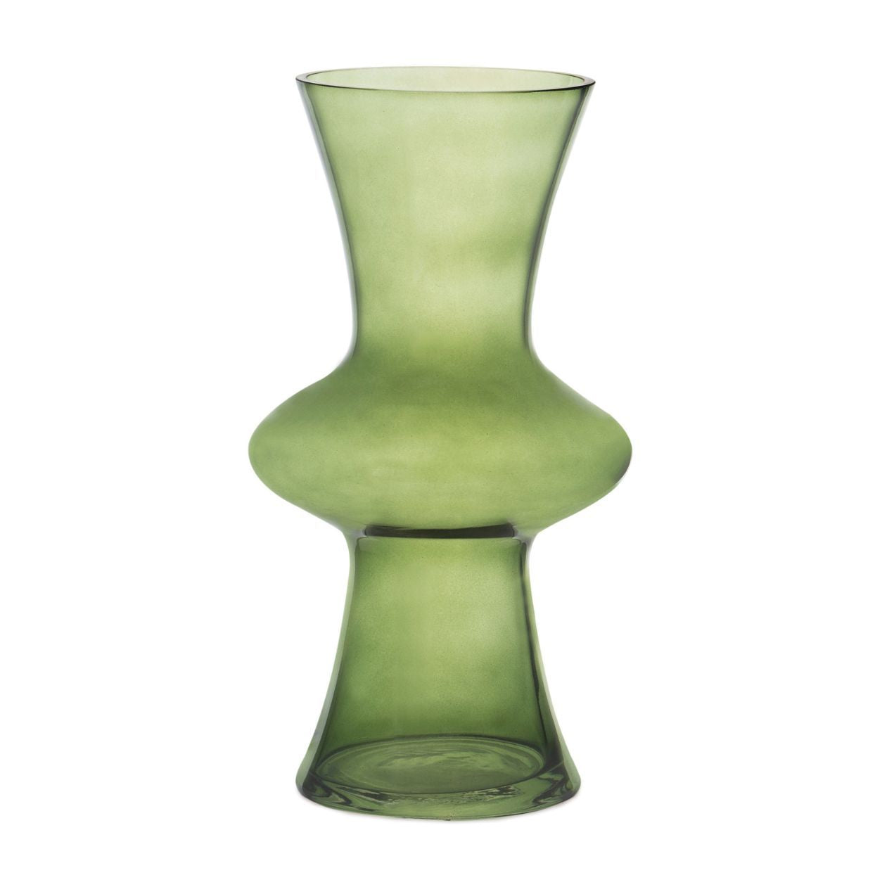 Jarrón decorativo clásico de cristal verde 30cm