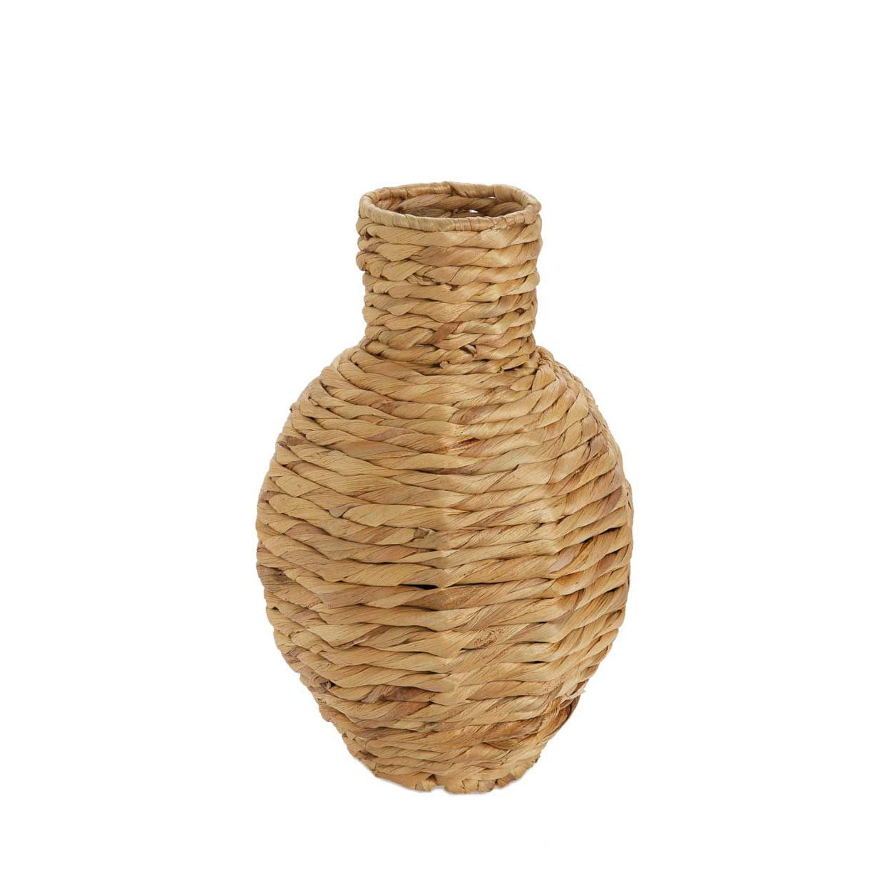 Jarrón decorativo de fibra natural