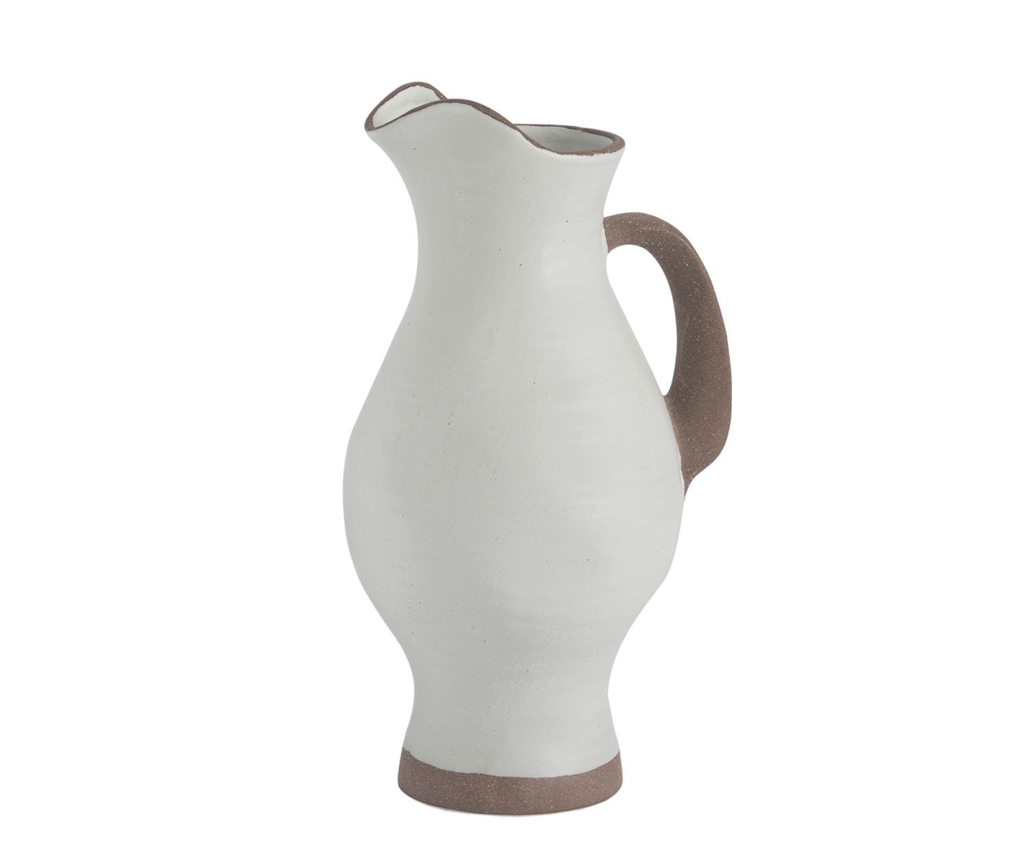 White ceramic jug style vase 