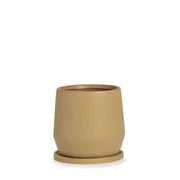 Decorative beige ceramic pot 22cm
