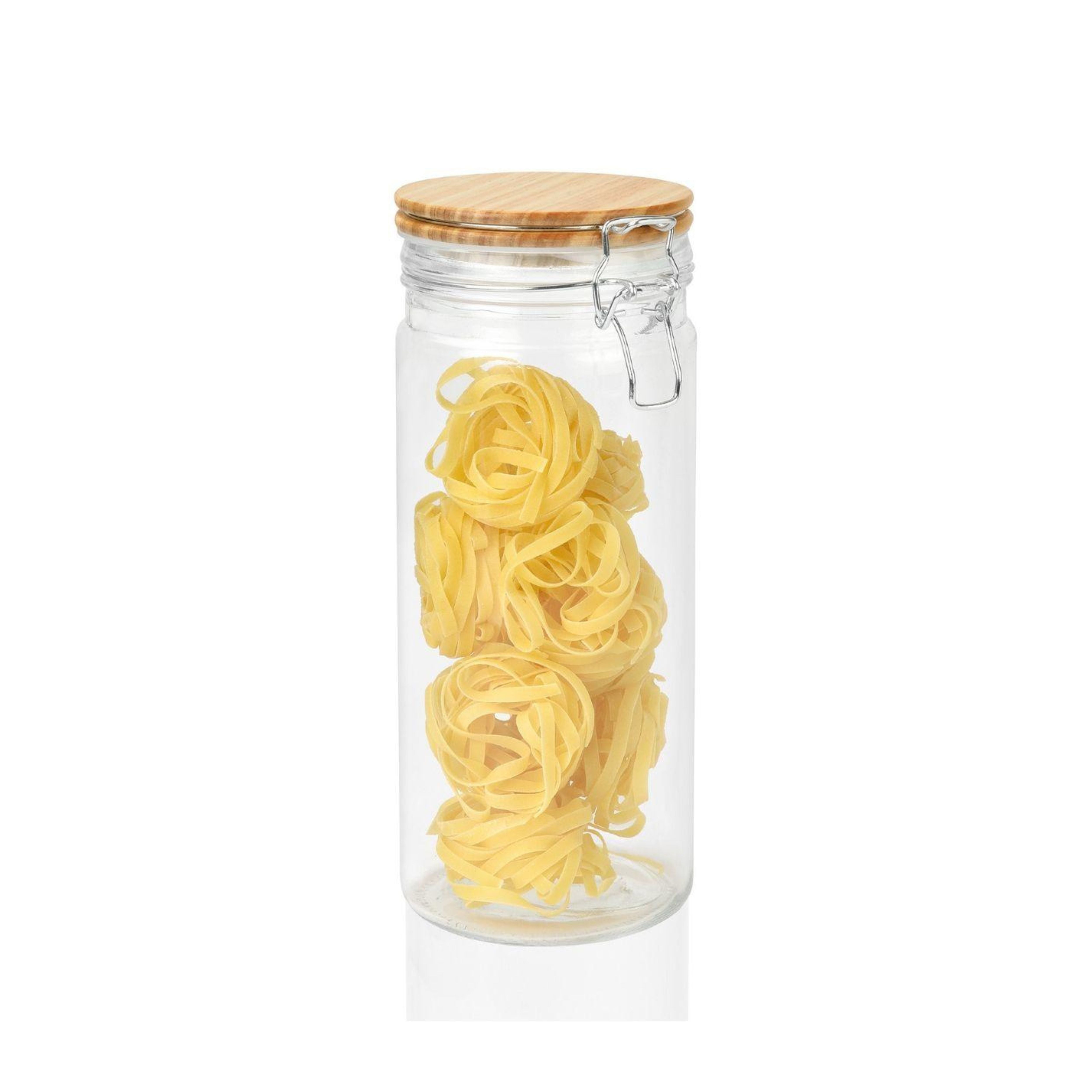 Pasta jar with wooden lid