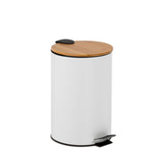 Nordic white metal kitchen trash can
