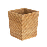 Square rattan waste bin