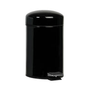 Industrial black metal bathroom waste bin