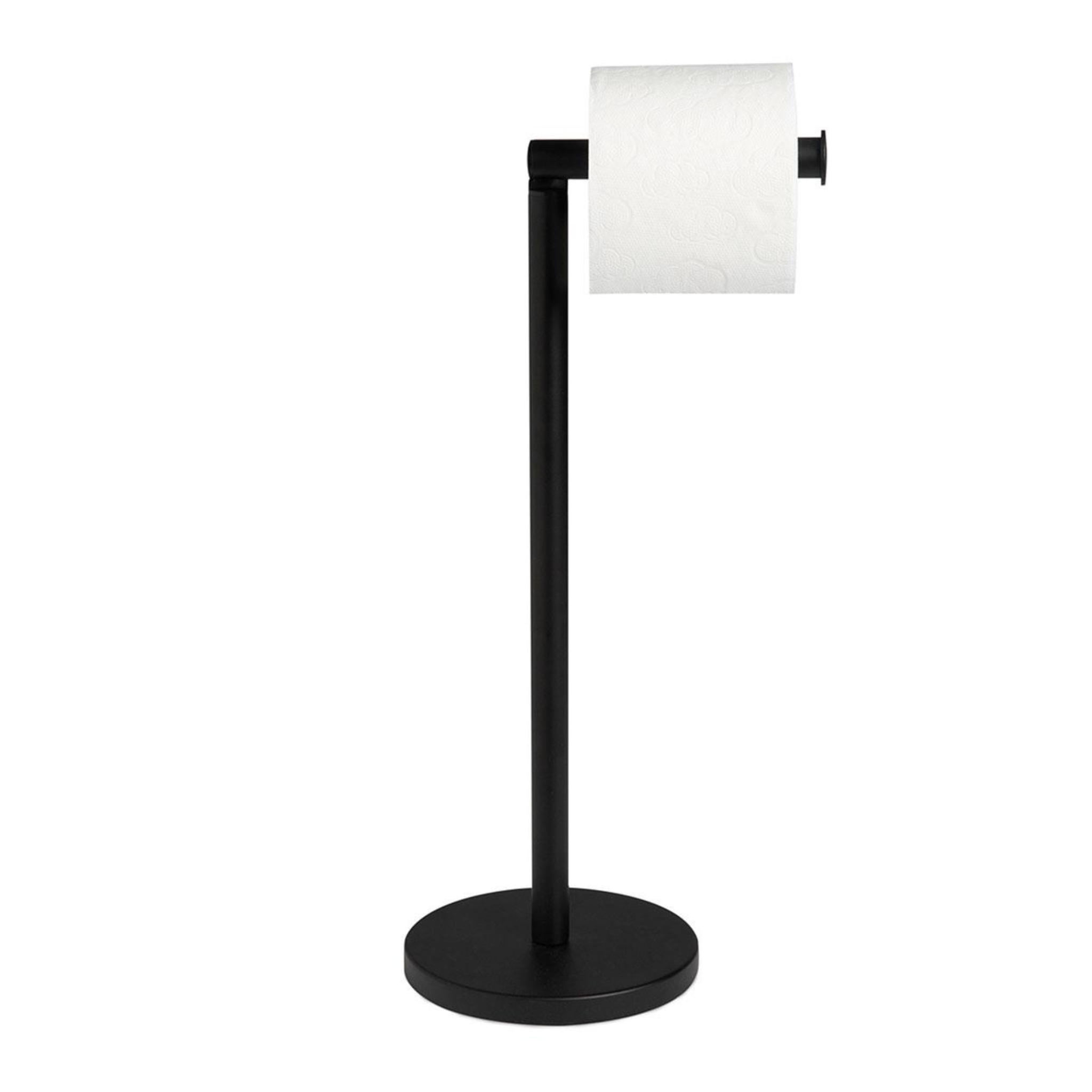 Black metal toilet paper holder