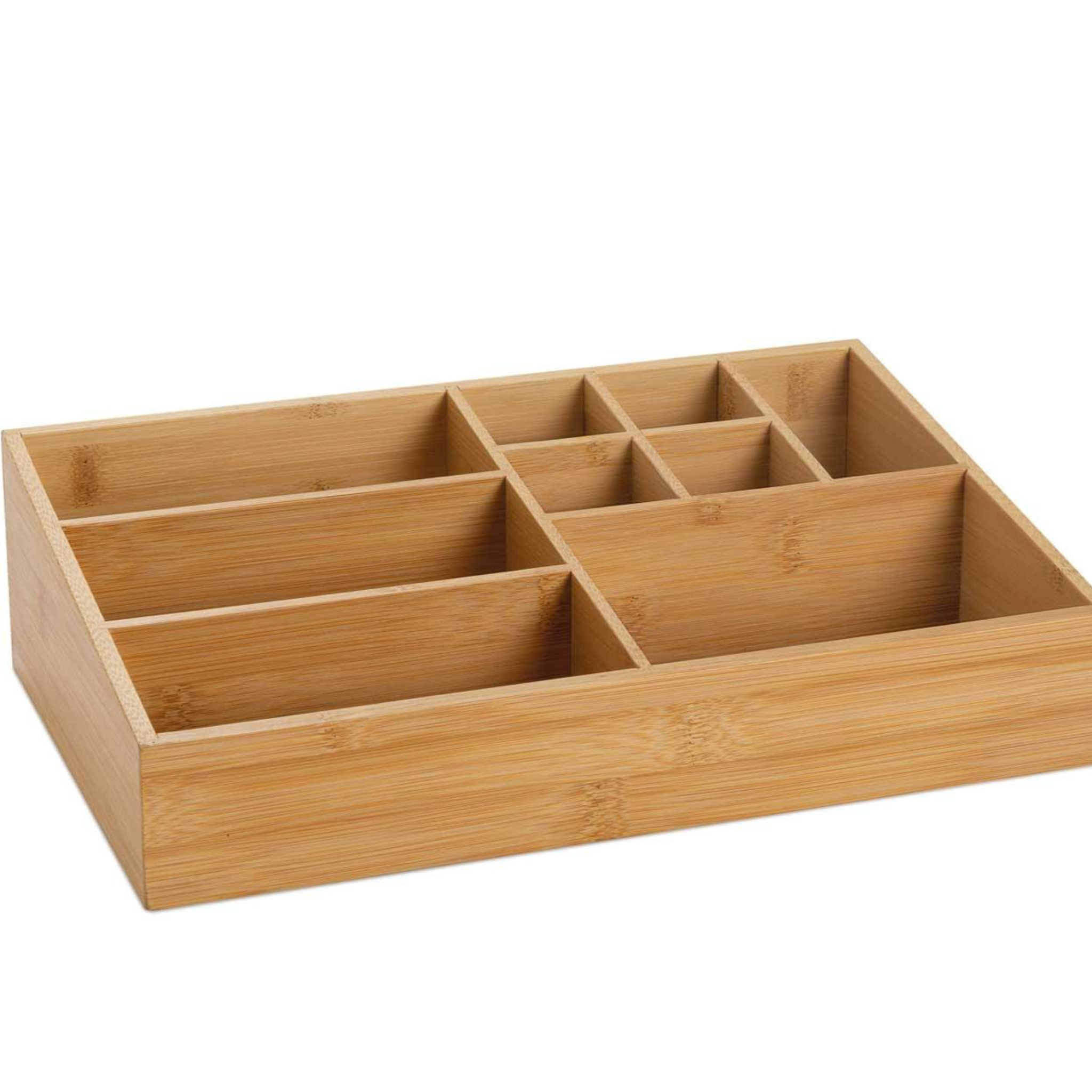 Bandeja de organización de bambú