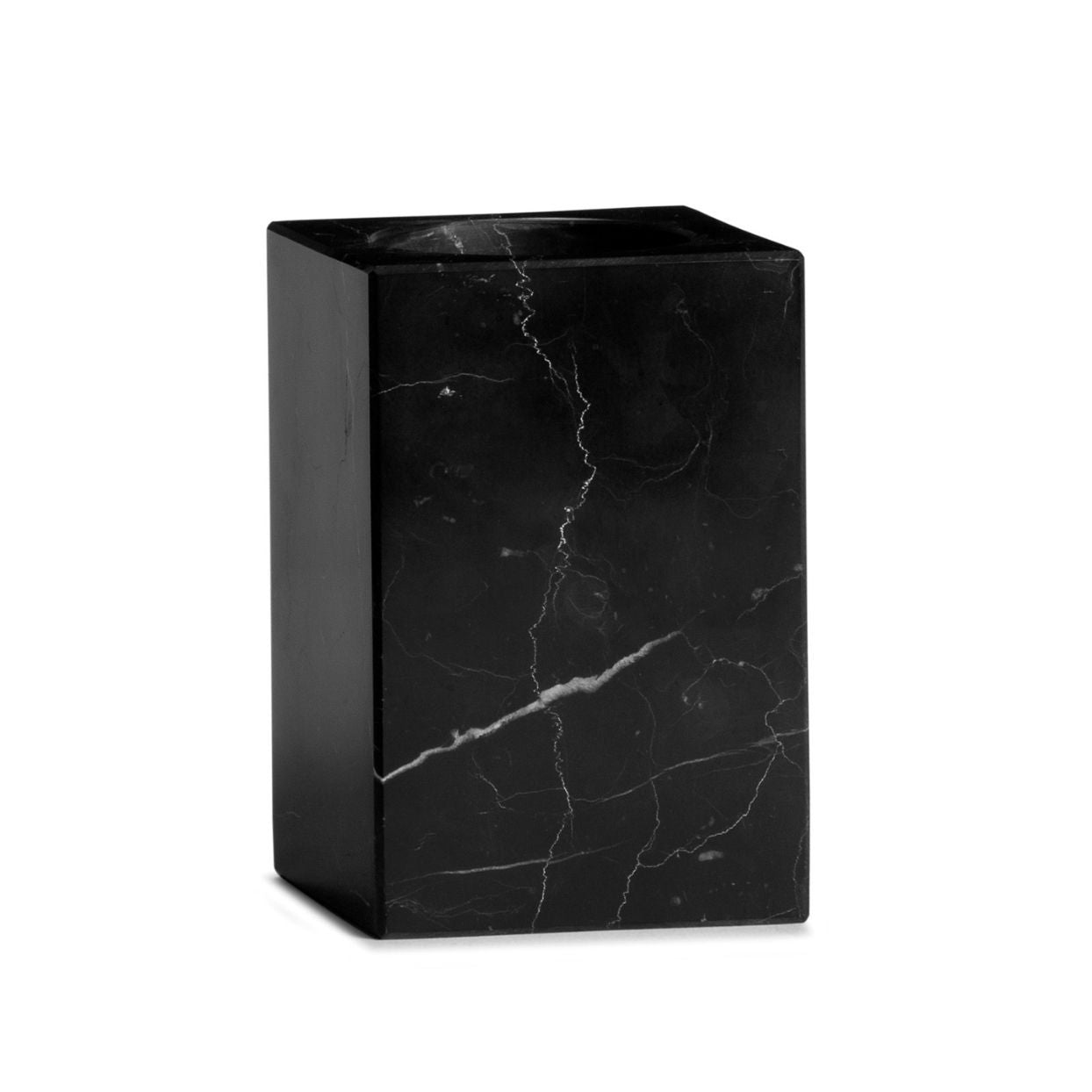 Modern black marble bathroom toothbrush holder
