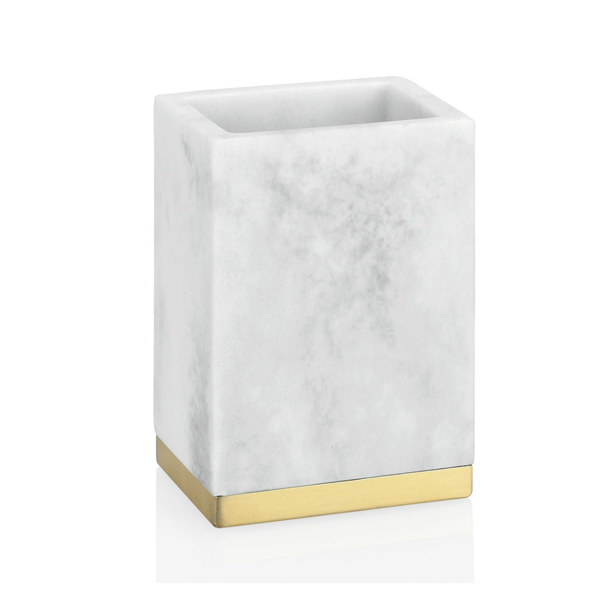 Portacepillos de baño de mármol moderno blanco