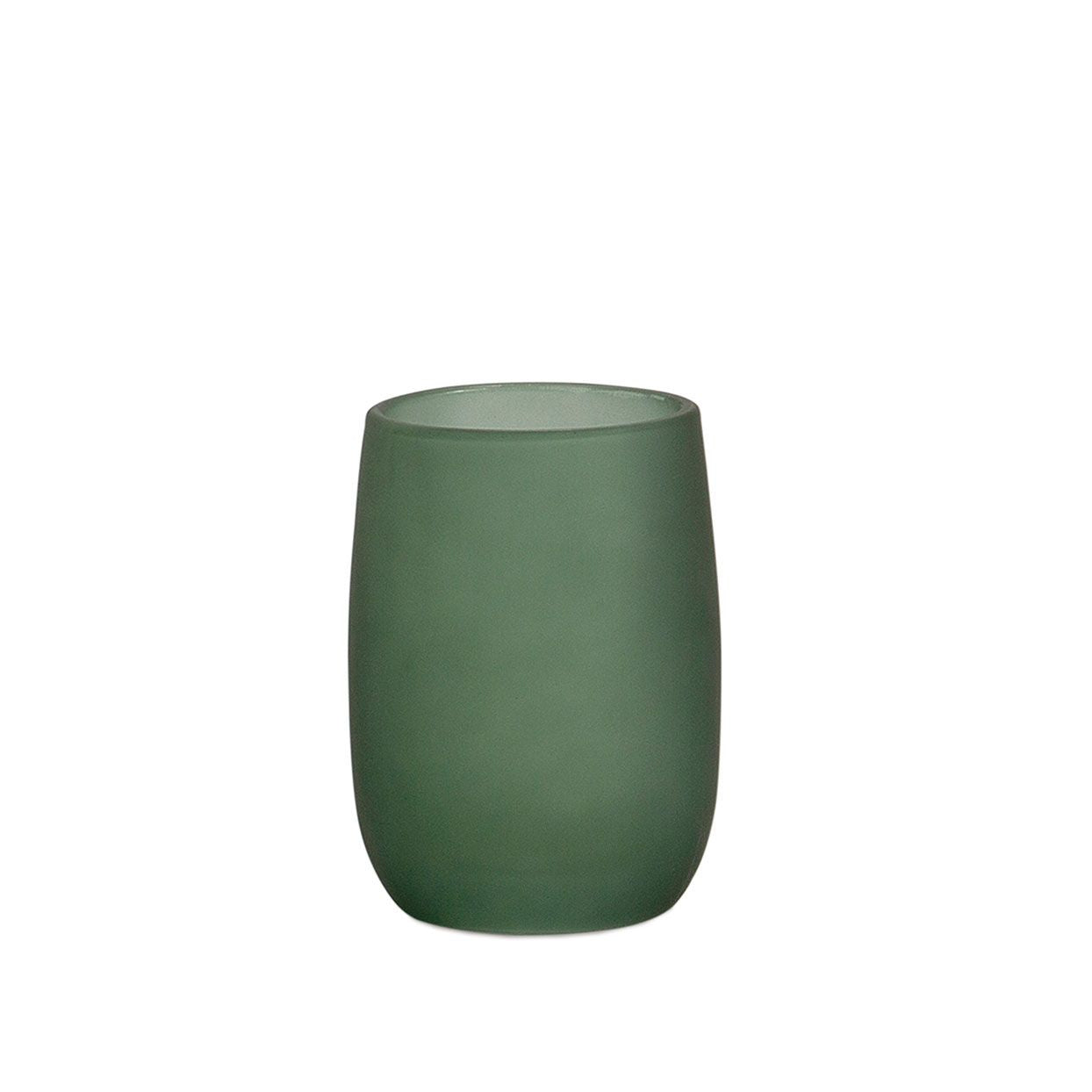 Modern green glass bathroom toothbrush holder