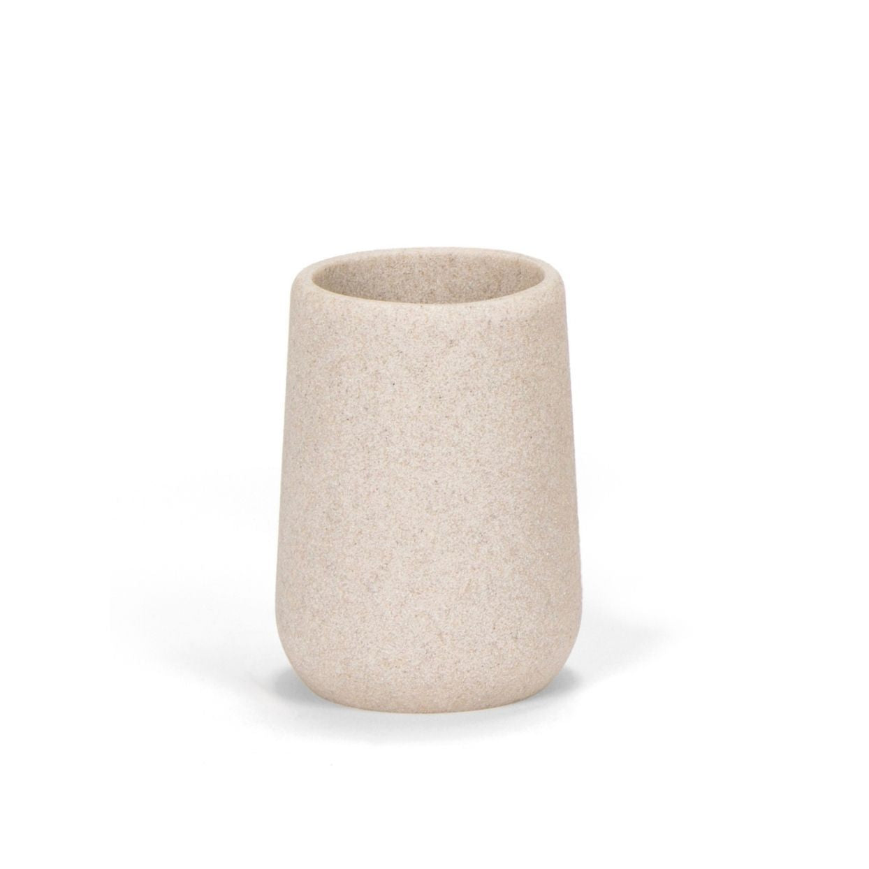 Portacepillos de baño beige de arenisca