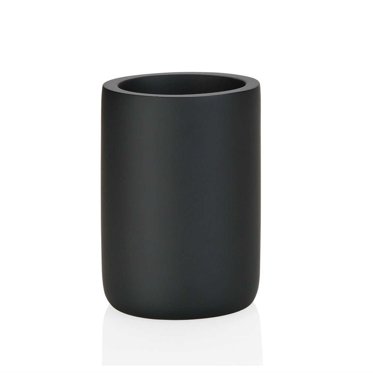 Black resin bathroom toothbrush holder
