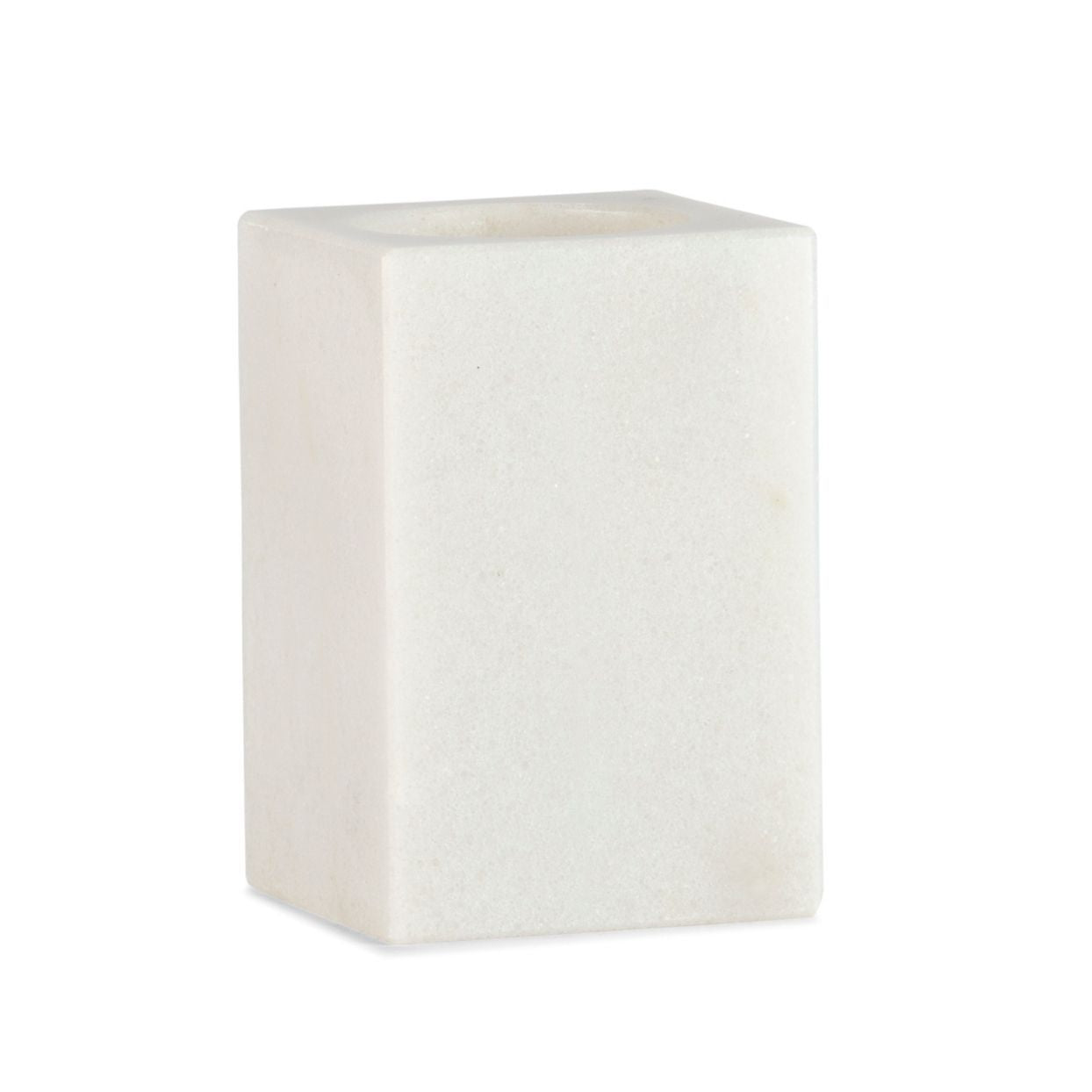 White marble bathroom toothbrush holder