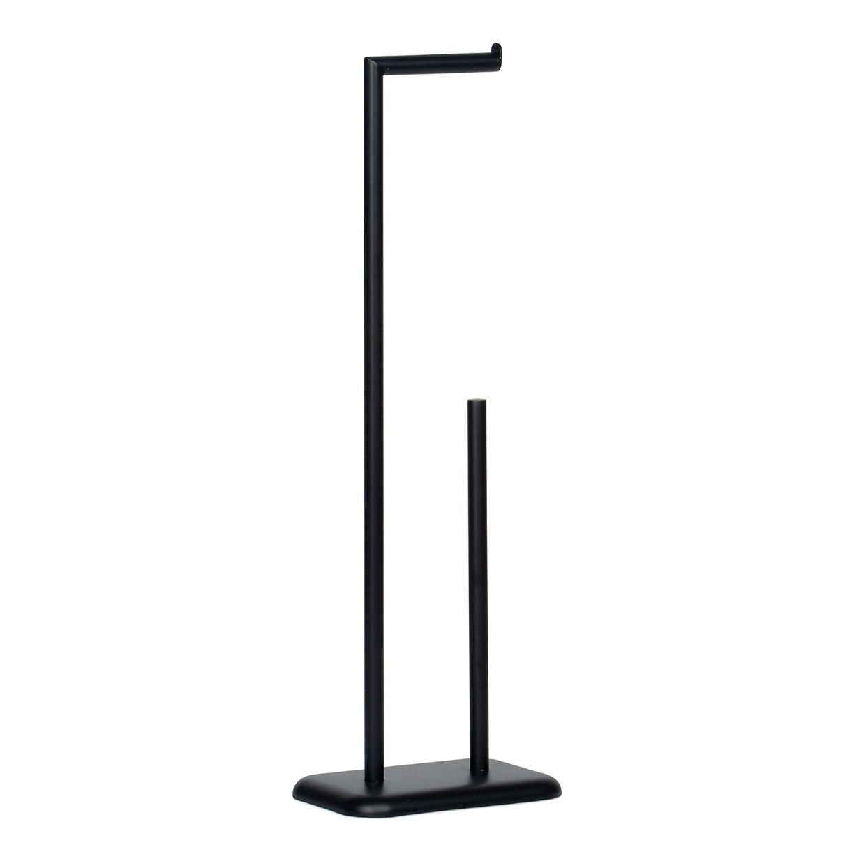 Industrial black metal toilet paper holder