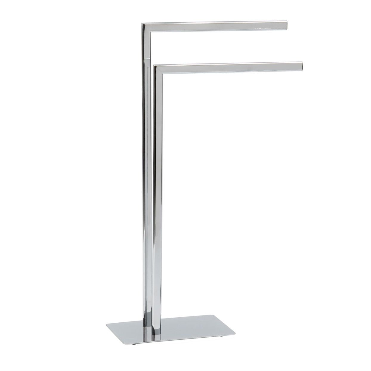 Modern metal silver bathroom towel rack