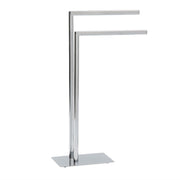 Modern metal silver bathroom towel rack