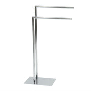 Modern metal silver floor-standing towel rack