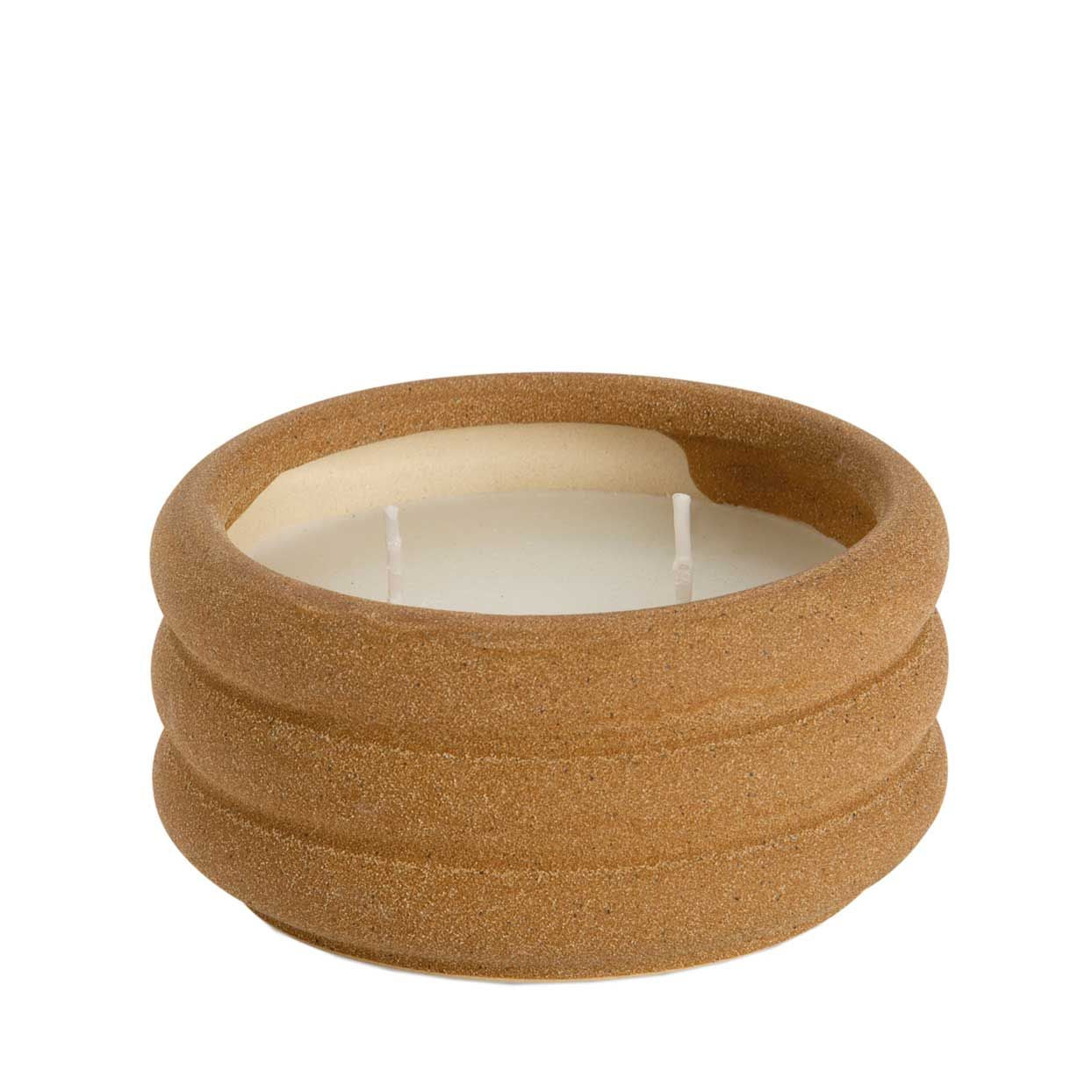 Vela aromática de cerámica marrón