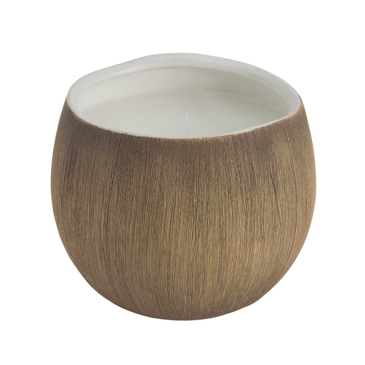 Vela aromática de cerámica coco 14 cm