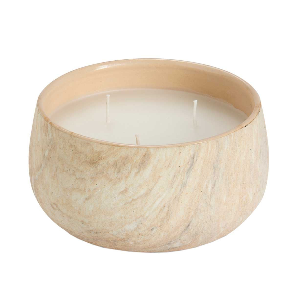 Vela de cerámica beige