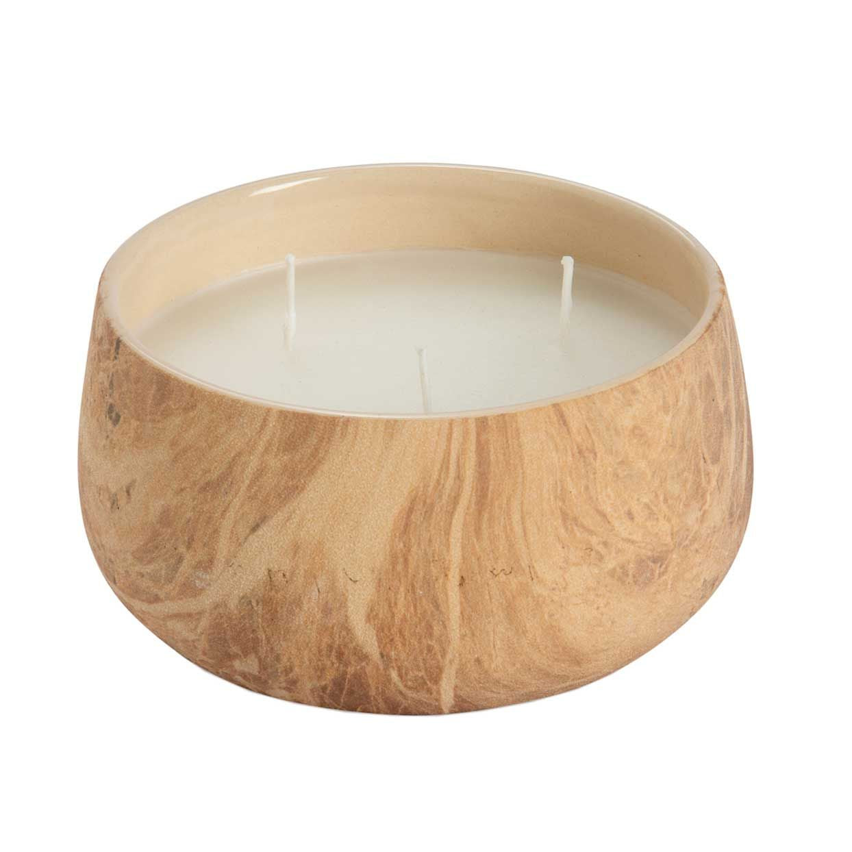 Brown ceramic candle